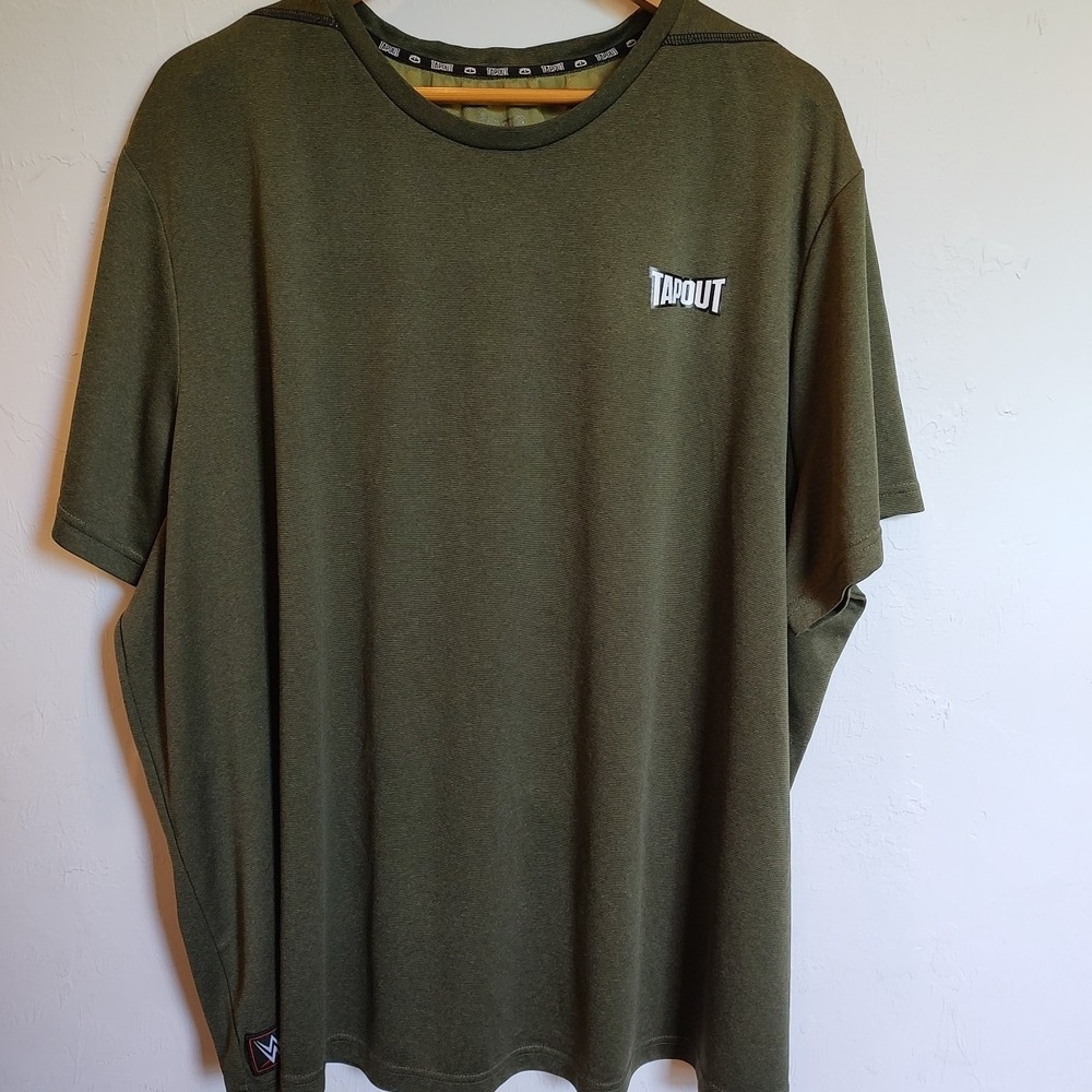 Vintage Men's Y2K Tapout Sz 3XL Green WWE Embroidered Logo Retro Sports MMA